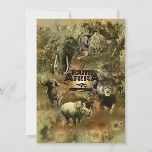 Südafrika Big 5 Feiertagskarte