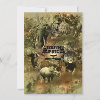 Südafrika Big 5 Feiertagskarte