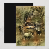 Südafrika Big 5 Feiertagskarte (Vorne/Hinten)