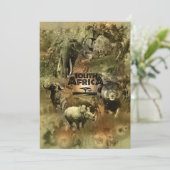 Südafrika Big 5 Feiertagskarte (Stehend Vorderseite)