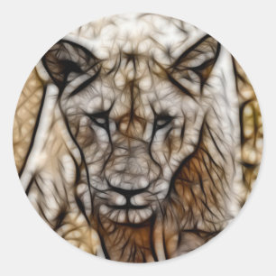 Südafrika bin ich Löwe-Kunst Runder Aufkleber