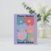 Südafrika-Blumenmarkt Farbige Proteas Postkarte (Stehend Vorderseite)