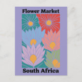 Südafrika-Blumenmarkt Farbige Proteas Postkarte (Vorderseite)