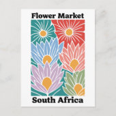 Südafrika-Blumenmarkt Farbige Proteas Postkarte (Vorderseite)