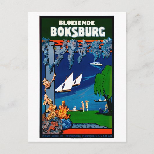 Südafrika Boksburg Vintage Travel Poster Postkarte (Vorderseite)