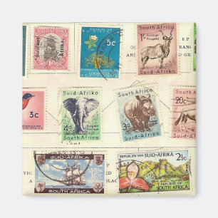 Südafrika-Briefmarken Magnet