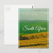 Südafrika Canola Fields Hills Landschaft Natur Postkarte (Vorne/Hinten)