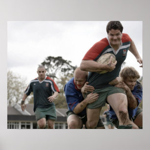Südafrika, Cape Town, falscher Bucht-Rugby-Verein Poster