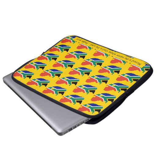 SÜDAFRIKA Christlich gesegnet Laptop gelb Laptopschutzhülle (Vorne Knopf)