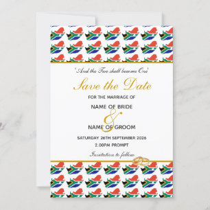SÜDAFRIKA Christliche Hochzeitssonderfeier Save The Date
