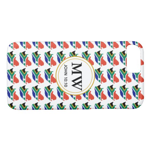 SÜDAFRIKA Christliches Monogramm des Überflusses a Case-Mate iPhone Hülle (Rückseite (Horizontal))