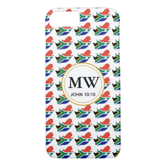 SÜDAFRIKA Christliches Monogramm des Überflusses a Case-Mate iPhone Hülle (Rückseite)