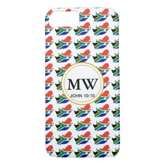 SÜDAFRIKA Christliches Monogramm Lebensabend Case-Mate iPhone Hülle (Rückseite)