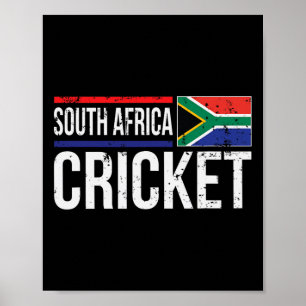Südafrika Cricket Flag Jersey Match Turnier Poster