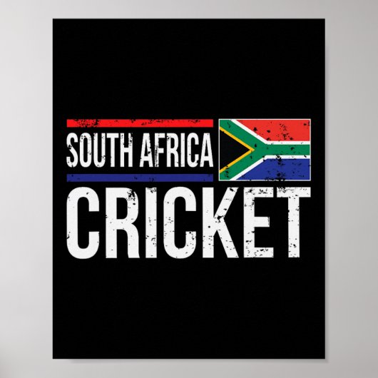 Südafrika Cricket Flag Jersey Match Turnier Poster (Vorne)