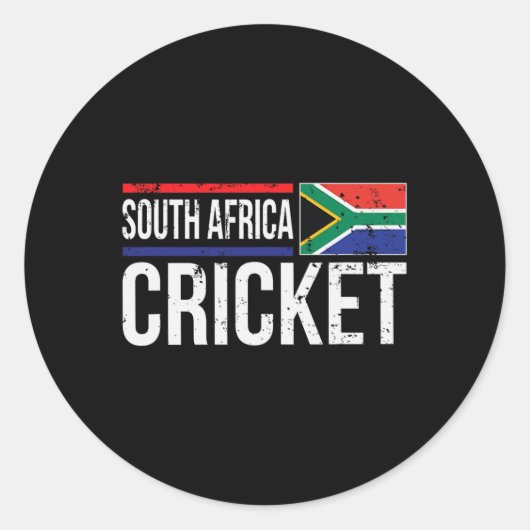 Südafrika Cricket Flag Jersey Match Turnier Runder Aufkleber (Vorderseite)