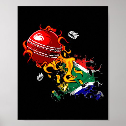 Südafrika Cricket Poster (Vorne)