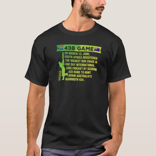 Südafrika Cricket Protea 438 Game Nostalgia Bra T-Shirt (Vorderseite)