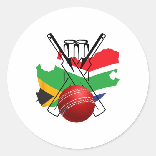 Südafrika Cricket T20 New York Runder Aufkleber (Vorderseite)