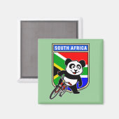 Südafrika Cycling Panda Magnet (Vorderseite/Rückseite)