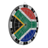 Südafrika Dartboard & African Flag / Spielbrett Dartscheibe (Vorderseite Links)