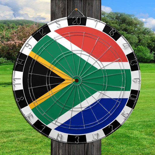Südafrika Dartboard & African Flag / Spielbrett Dartscheibe