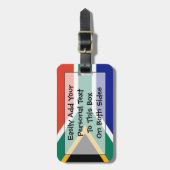 Südafrika Easy ID Persönliche Flagge Gepäckanhänger (Vorderseite vertikal)