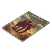 Südafrika-Elefant Vintage Notizblock (Linke Seite)