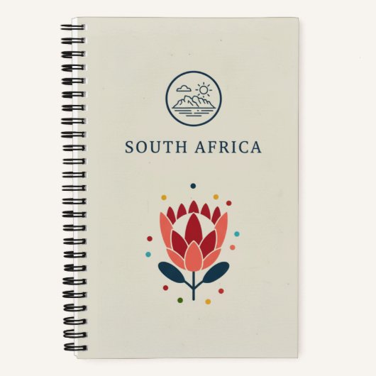 Südafrika-Erbe- und Protea-Fotojournal Notizblock (Vorderseite)