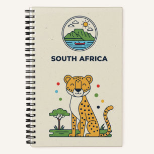 Südafrika-Erbe- und Savannen-Gepard-Foto Notizblock