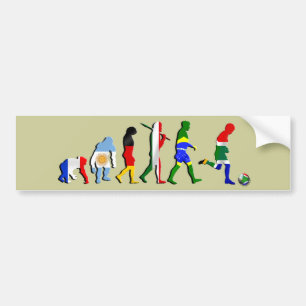 Südafrika-Evolution der Fußballfußballgeschenke Autoaufkleber