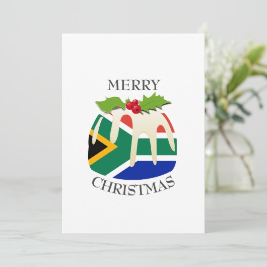 SÜDAFRIKA | Festpudding | Christmas Feiertagskarte (Stehend Vorderseite)