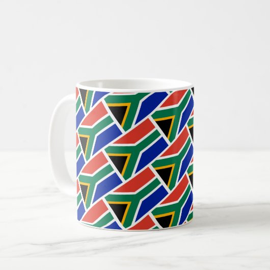SÜDAFRIKA FLAG Custom Scripture BLESSEED African Kaffeetasse (Vorderseite Links)