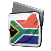 SÜDAFRIKA Flag Map Patriotic Computer Laptopschutzhülle (Vorderseite Links)