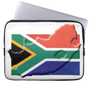 SÜDAFRIKA Flag Map Patriotic Computer Laptopschutzhülle