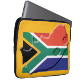 SÜDAFRIKA Flag Map Patriotic Computer YELLOW Laptopschutzhülle (Vorne Rechts)