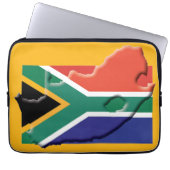 SÜDAFRIKA Flag Map Patriotic Computer YELLOW Laptopschutzhülle (Vorderseite)