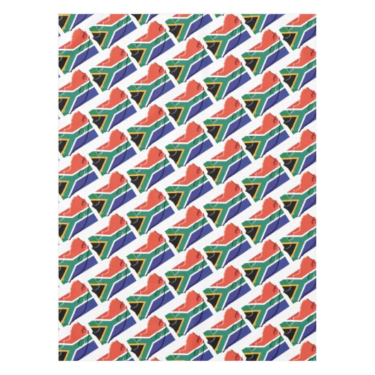 SÜDAFRIKA-Flag MAP Stilvolles Patriotikum Tischdecke (Vorderseite)
