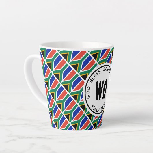 SÜDAFRIKA FLAG Patriotic Customizable Milchtasse (Linke Ecke)