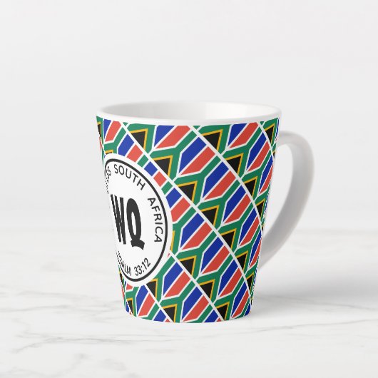 SÜDAFRIKA FLAG Patriotic Customizable Milchtasse (Rechte Ecke)