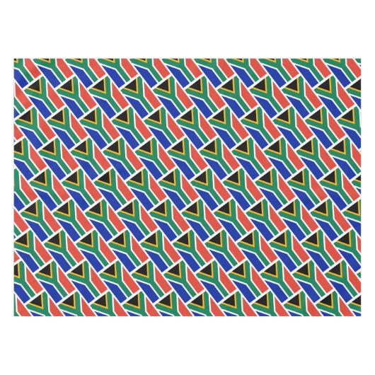 SÜDAFRIKA-Flag Stilvolle Patriotische Geometrie Tischdecke (Vorderseite (Horizontal))