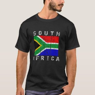 Südafrika-Flagge Bedrängte afrikanische Männer Fra T-Shirt