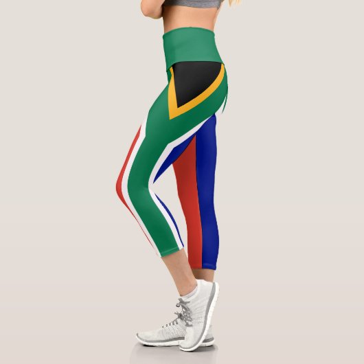 Südafrika-Flagge Capri Leggings (Links)