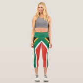 Südafrika-Flagge Capri Leggings (Vorderseite)