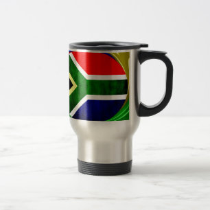 Südafrika-Flagge: Dynamisches Wirbelmotiv Reisebecher