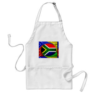Südafrika-Flagge: Dynamisches Wirbelmotiv Schürze