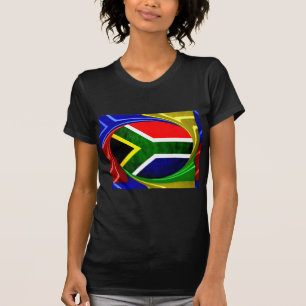 Südafrika-Flagge: Dynamisches Wirbelmotiv T-Shirt