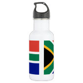 Südafrika-Flagge Edelstahlflasche (Rückseite)