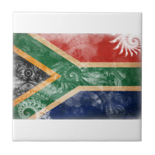 Südafrika-Flagge Fliese