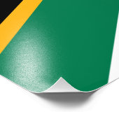 Südafrika-Flagge Fotodruck (Ecke)